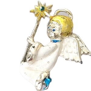 Vintage Angel Holiday Christmas Xmas Brooch Pin Stocking Stuffers